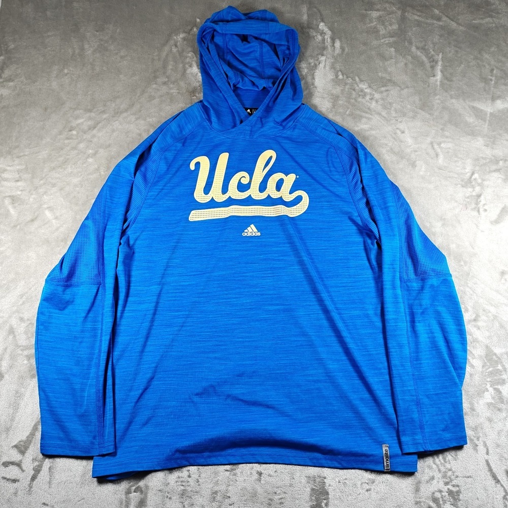 UCLA Bruins Hoodie Mens Blue Climalite Performance Pullover Football Lightweight